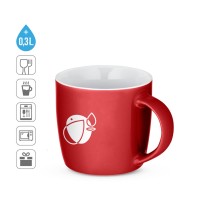 COMANDER. Ceramiczny kubek z błyszczącym wykończeniem, pojemność 370 ml