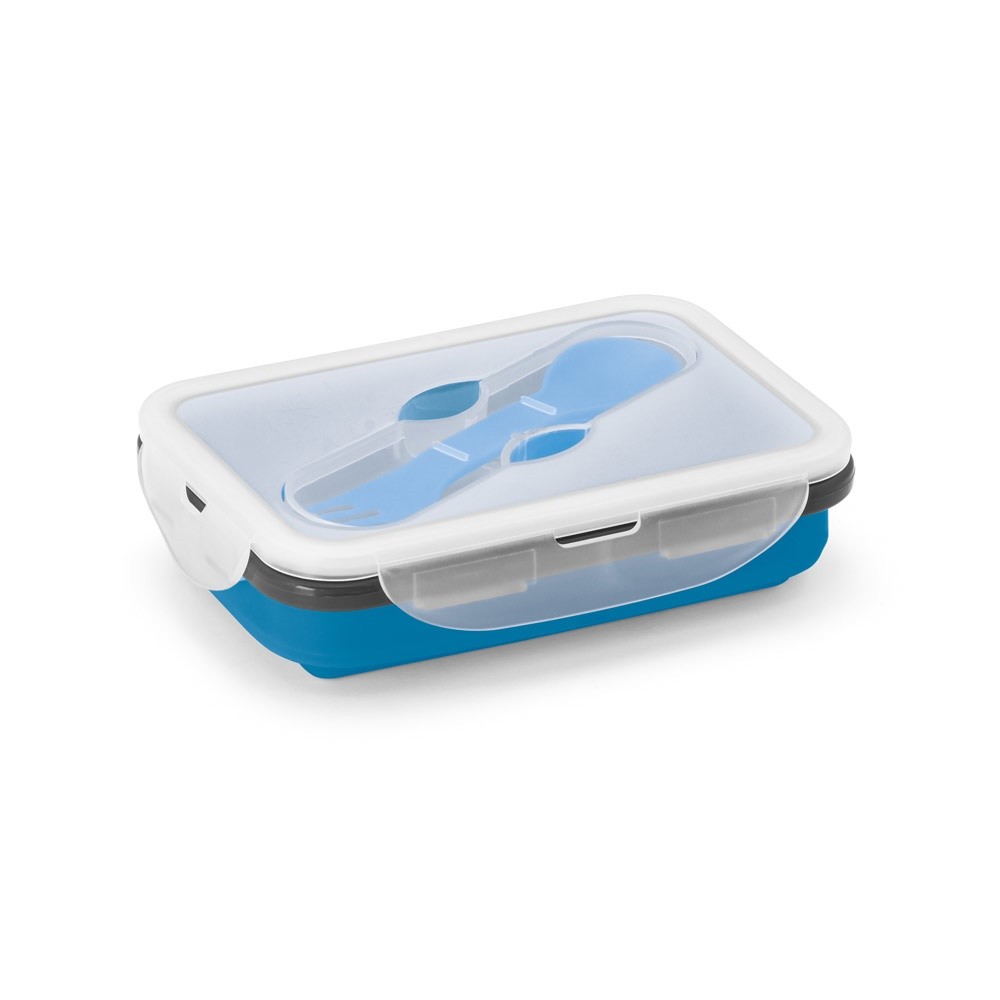 SAFFRON. Lunch Box. Wysuwane hermetyczne pudełko wykonane z silikonu i PP 640 mL