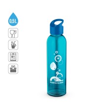 PORTIS GLASS. Szklana butelka z zakrętką PP 500 ml