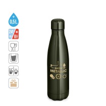 SHOW METALLIC. Butelka ze stali nierdzewnej z matowym metalicznym wykończeniem 510 ml