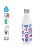 AMORTI XL. Butelka sportowa z sublimacją ze stali nierdzewnej 1'1 L