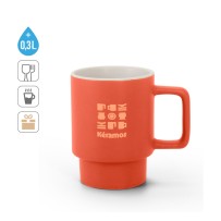 KUERTEN. Ceramiczny kubek z matowym wykończeniem, 330 ml