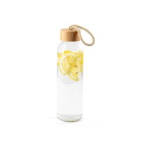 CROSBY. Butelka szklana z bambusową pokrywką, 520 ml