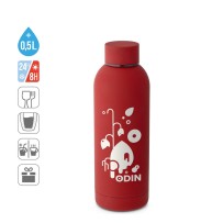 ODIN. Butelka próżniowa ze stali nierdzewnej (36% z recyklingu) o podwójnych ściankach 550 mL