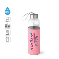 RAISE. Butelka sportowa ze szkła i stali nierdzewnej 520 ml