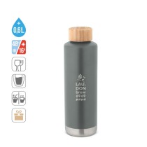 NORRE BOTTLE. Butelka próżniowa o podwójnych ściankach ze stali nierdzewnej (36% z recyklingu) 640 mL