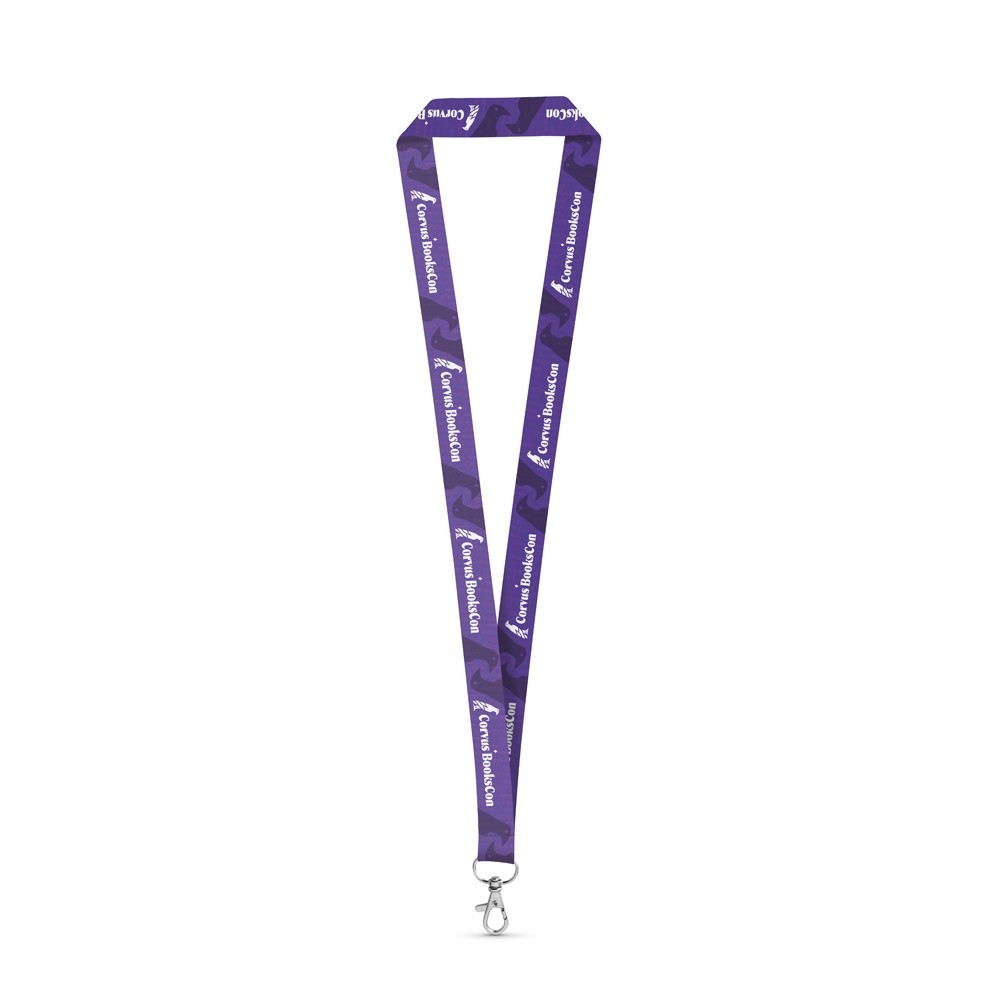 WINDSOR. SET Lanyard SUBLIMATION Long II (20 mm) z poliestru z recyklingu (100% rPET) z karabińczykiem o długości 20 mm