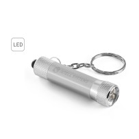 RE-LERGAN. Aluminiowy brelok do kluczy (92% z recyklingu) z latarką LED z 3 diodami