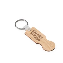 SHOPZ. Bambusowy brelok z końcówką w kształcie monety
