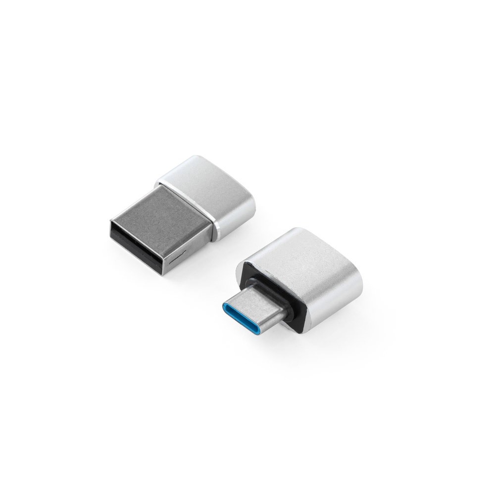 MINSKY. Zestaw 2 aluminiowych adapterów USB-A / USB-C