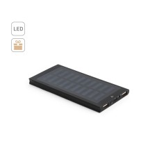 CLERK. Power bank 8 000 mAh z panelem słonecznym z aluminium pochodzącego w 100% z recyklingu