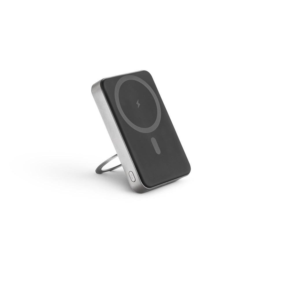 WARSHEL 10. Magnetyczny power bank 10 000 mAh z superszybką ładowarką bezprzewodową 15 W z recyklingowanego ABS (100% rABS) 