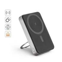WARSHEL 10. Magnetyczny power bank 10 000 mAh z superszybką ładowarką bezprzewodową 15 W z recyklingowanego ABS (100% rABS) 