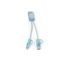 BERNERS. Superszybki kabel USB 6 w 1 wykonany w przetworzonego PET (100% rPET)