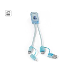 BERNERS. Superszybki kabel USB 6 w 1 wykonany w przetworzonego PET (100% rPET)
