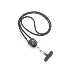 ZEWAIL. Smycz z dołączonym uchwytem na smartfona, kablem USB-C i różnymi adapterami z recyklingowanego ABS i recyklingowaneg