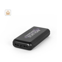 LEAKEY 20. Power bank 20'000 mAh wykonany w ABS pochodzącego z recyklingu (100% rABS)