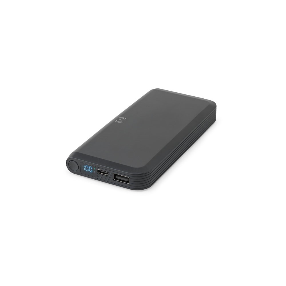 BECKER 10. Power bank o pojemności 10 000 mAh wykonany z ABS pochodzącego z recyklingu (100% rABS) z superszybką ładowarką 