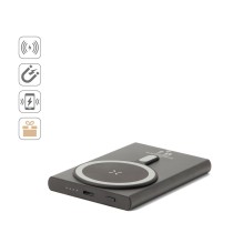 WRIGHT 5. Magnetyczny powerbank z superszybkim ładowaniem z recyklingowanego aluminium i recyklingowanego ABS o pojemności 500