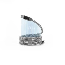 NADELLA. Kabel USB-C do USB-C z poliestrowym oplotem (60 W) i systemem magnetycznym ułatwiającym zwijanie