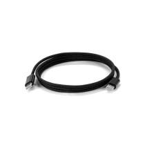 JEMISON. Kabel USB-C do USB-C z oplotem (60 W), wykonany z tworzywa ABS, stali nierdzewnej, aluminium i poliestru