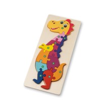 DIPLODOCO. Puzzle w kształcie dinozaura ze sklejki sosnowej