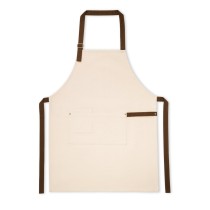 HOLM. Fartuch z płótna 100% bawełny (320 g/m²) z metalowymi detalami