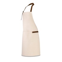 HOLM. Fartuch z płótna 100% bawełny (320 g/m²) z metalowymi detalami