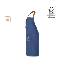VESPER. Fartuch z płótna bawełnianego 100% (300 g/m²) z metalowymi detalami