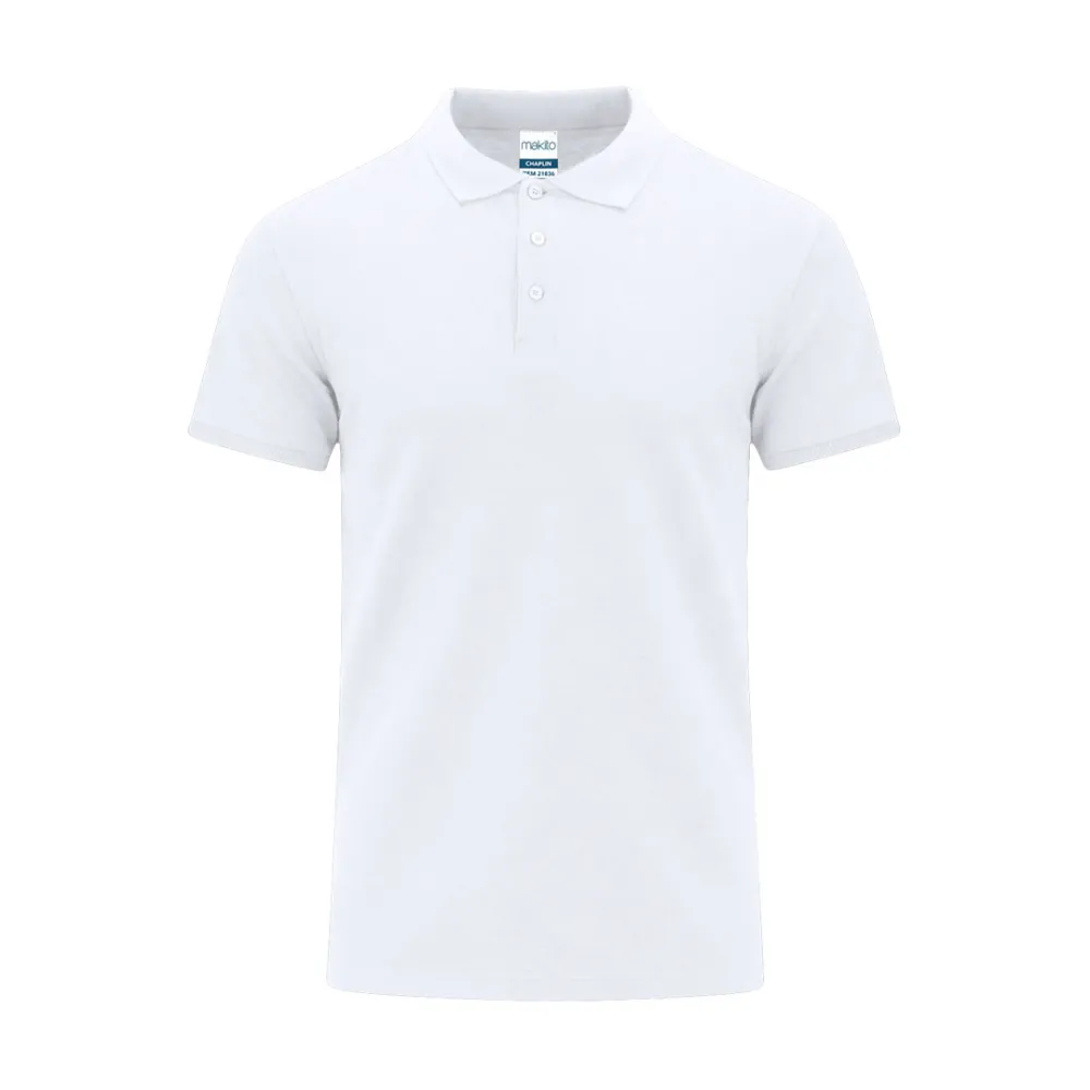 Adult White Polo Shirt Chaplin